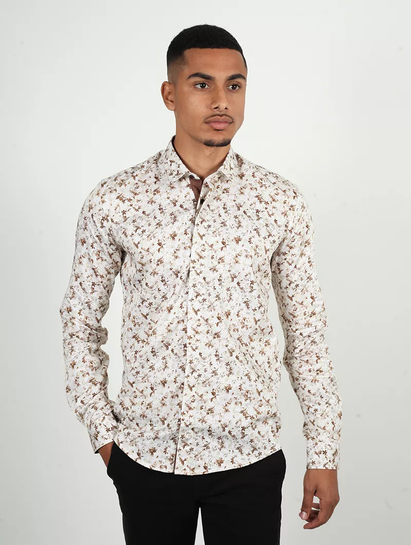 Chemise slim imprimé fleurs